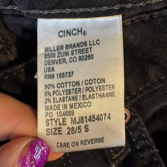 Lynden Cinch Flare Leg Jeans Womens Black Stretch Y2K Denim Size 25 - Picture 6 of 12